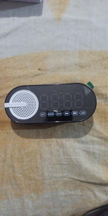 Alarm Clock Caixa De Som Bluetooth Speaker Portable photo review