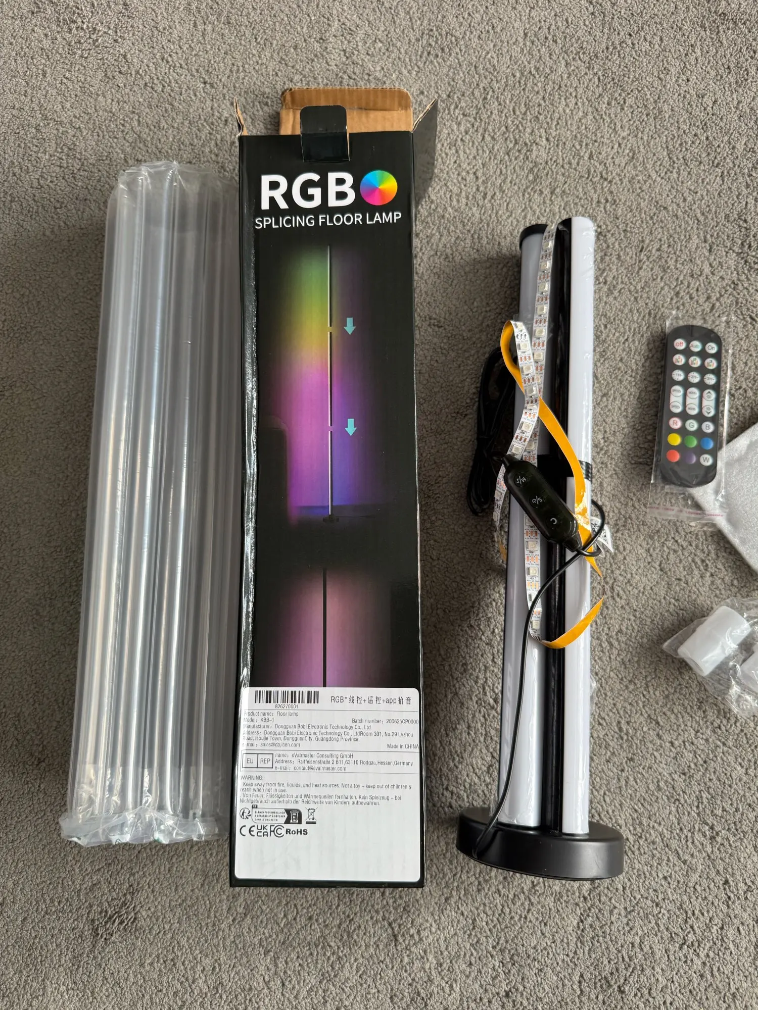 Smart LED Floor Lamp RGB Remote & APP photo review