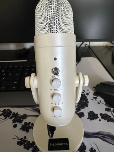 Haomuren USB Condenser Microphone Pink Studio Recording Mic photo review