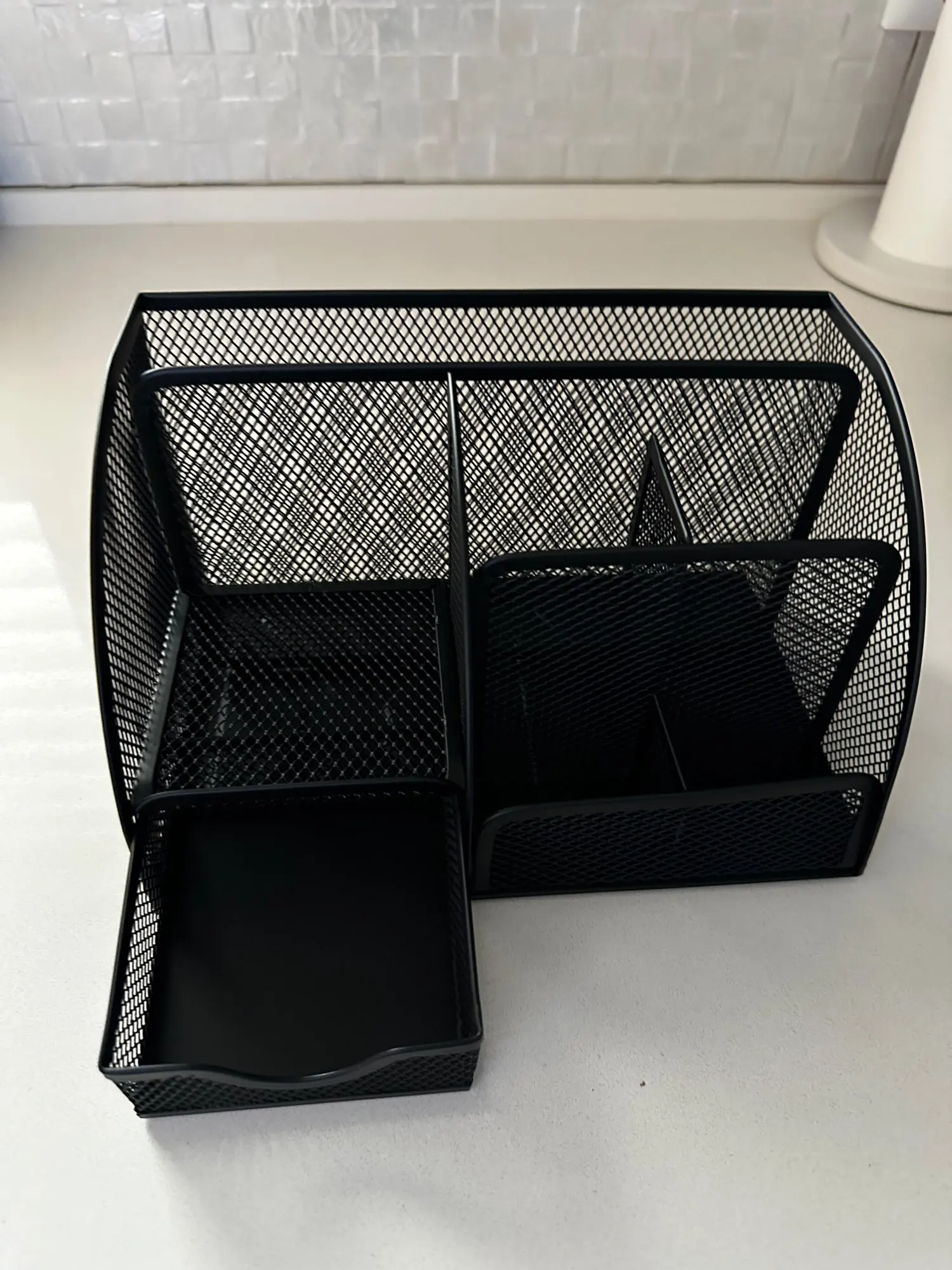 Desk Stationery Organizer Creative Metal Pen Holder Pencil photo review