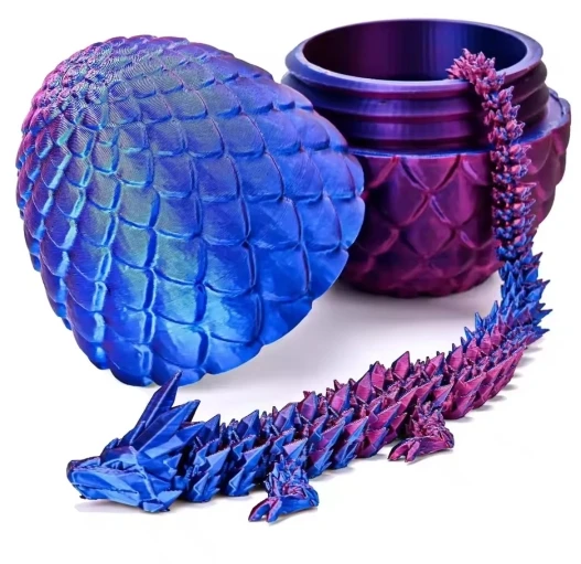 3D Printed Snake with Egg Joint Mobility Simulate photo review