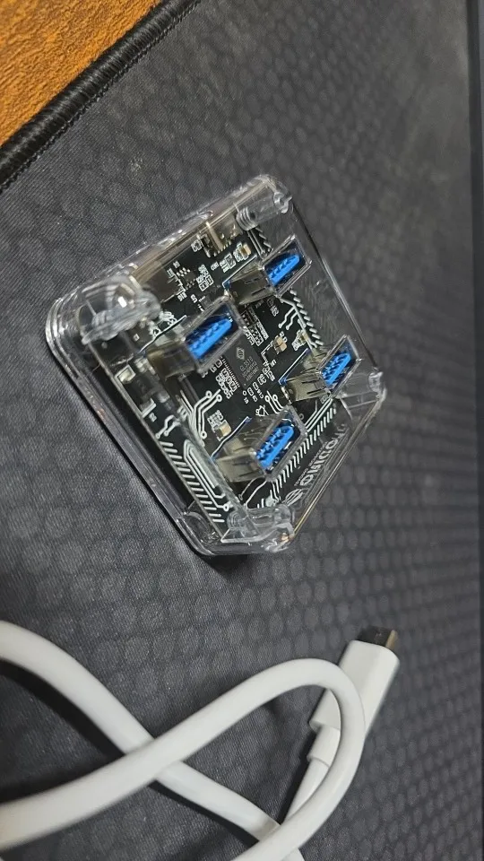 ORICO Transparent Usb C Hub 4 Port Expansion photo review