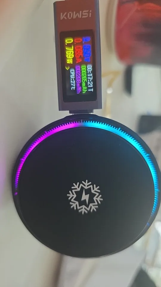 ice Cooling Magnetic Wireless Car Charger Stand for photo review