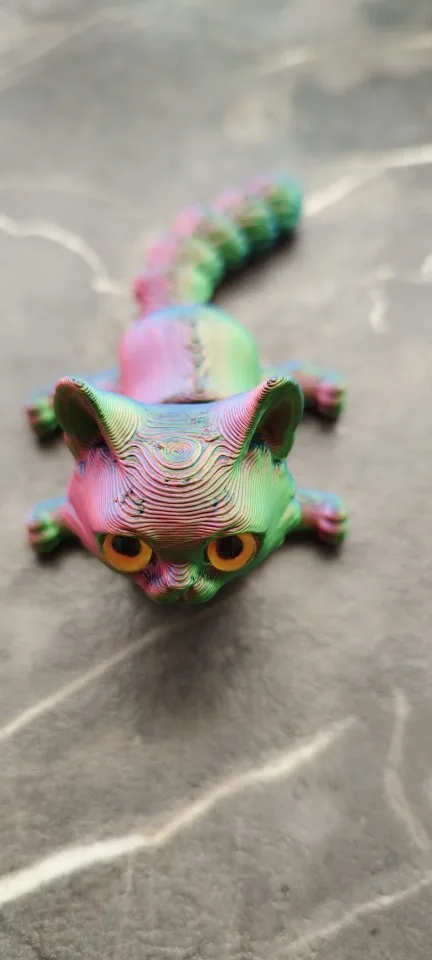 12/16cm 3D Printed Articulated Cute Cats Figurine Miniature photo review