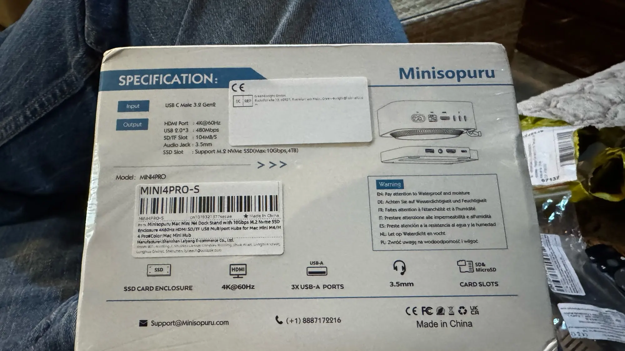 Minisopuru Mac Mini M4 Hub Dock Stand With photo review