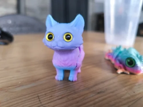 12/16cm 3D Printed Articulated Cute Cats Figurine Miniature photo review