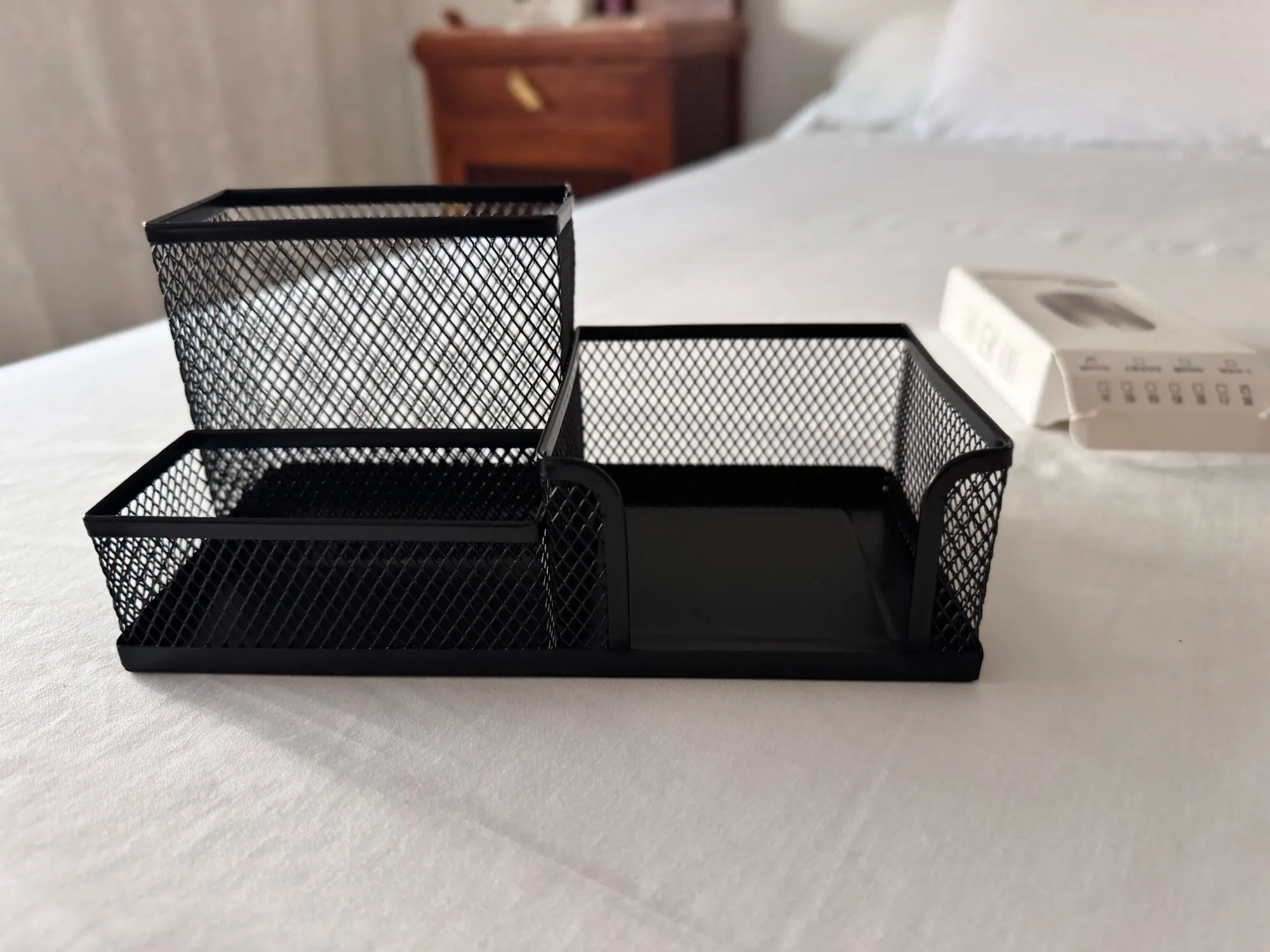 Desk Stationery Organizer Creative Metal Pen Holder Pencil photo review