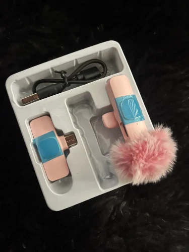 New Wireless Lavalier Microphone Portable Audio Video Recording photo review