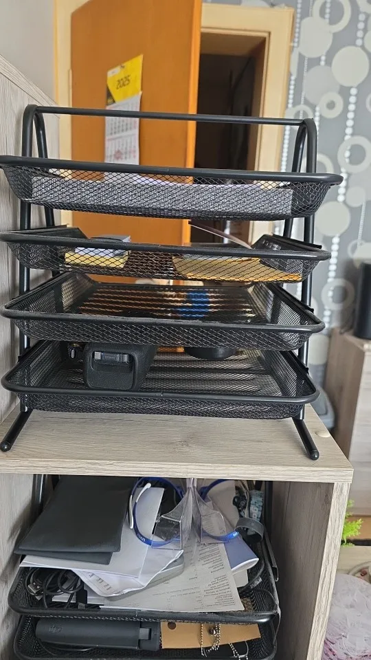 3 Tier Mesh Desk Organizers,Office Supplies Organizer,Desk Organizer photo review