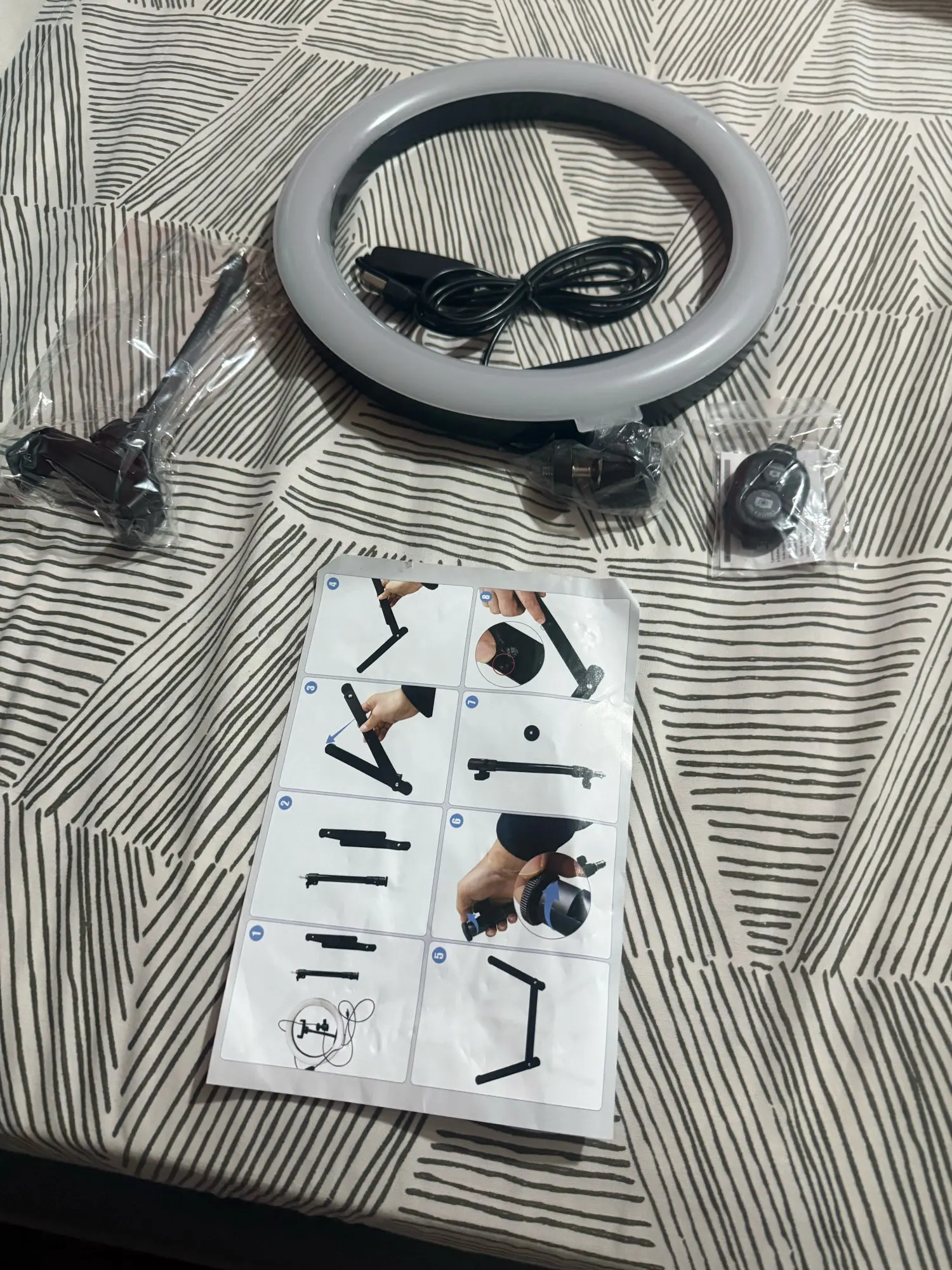 26CM Photography Lighting Phone Ringlight Tripod Stand Photo photo review