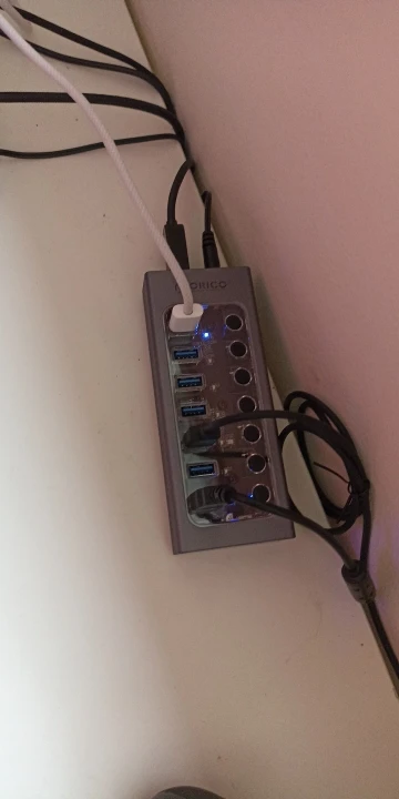 ORICO USB3.0 Hub Aluminum Industrial 7-Port Splitter Split photo review