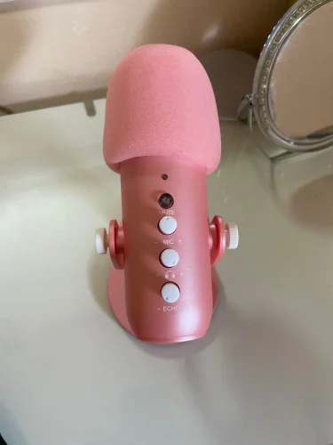 Haomuren USB Condenser Microphone Pink Studio Recording Mic photo review