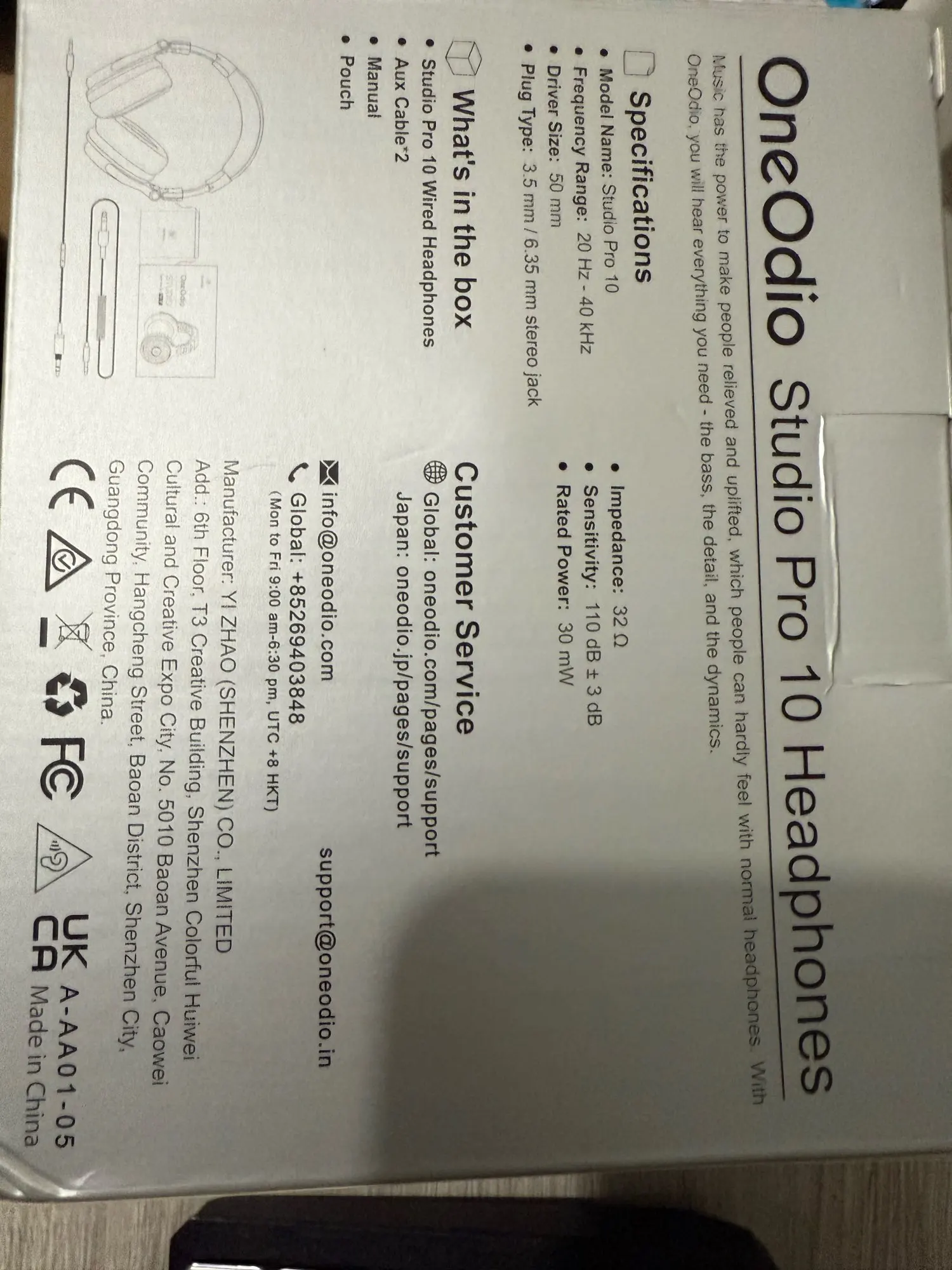 Oneodio Over Ear Headphones Hifi Studio DJ Headphone photo review