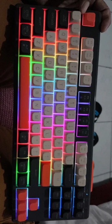 M87 Wireless Keyboard Gaming,87keys Dual Mode Bluetooth Keyboard photo review