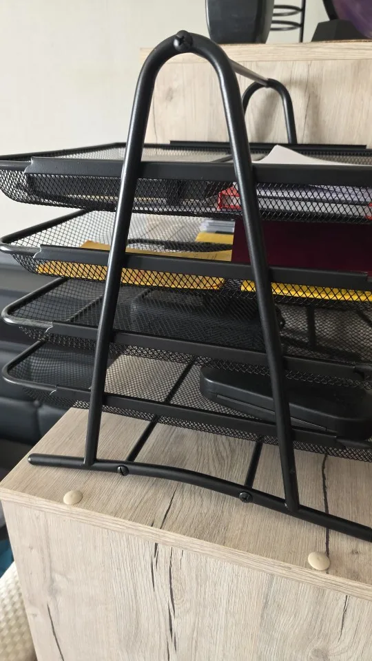 3 Tier Mesh Desk Organizers,Office Supplies Organizer,Desk Organizer photo review