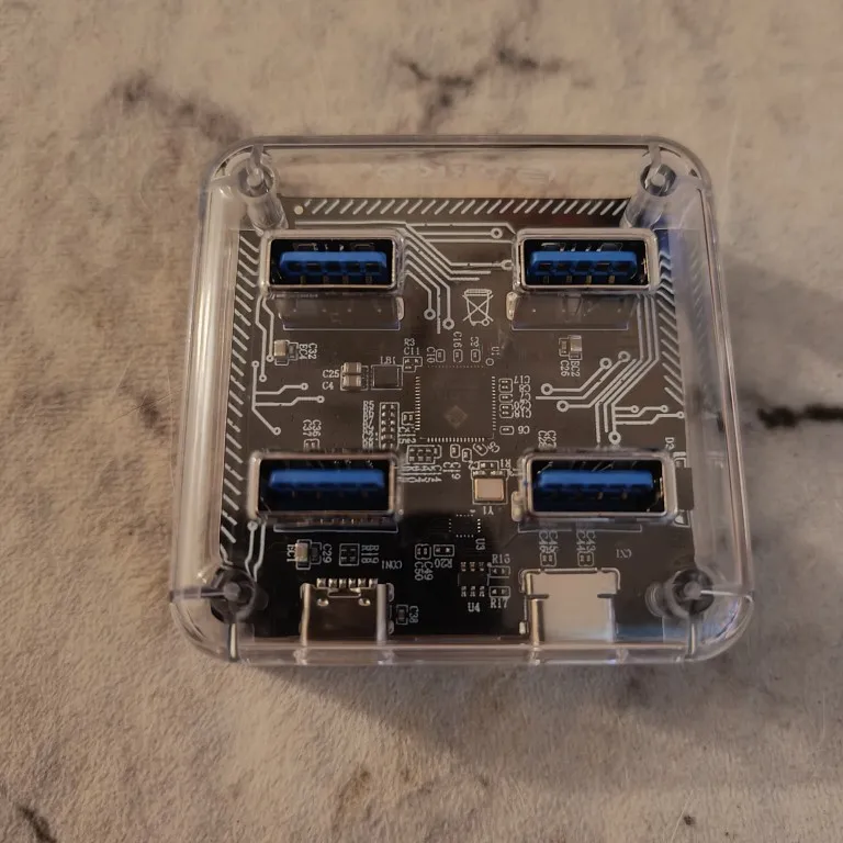 ORICO Transparent Usb C Hub 4 Port Expansion photo review