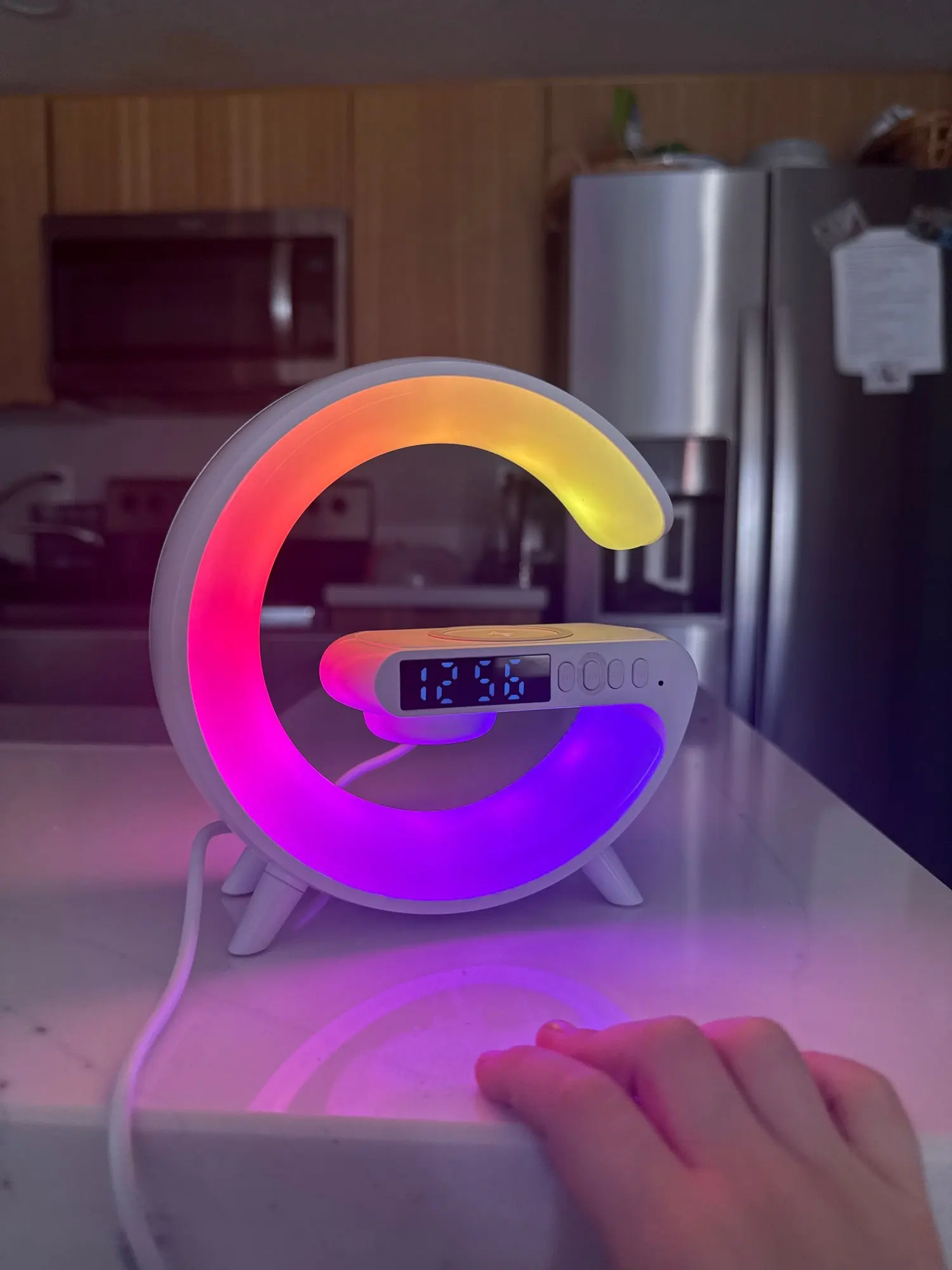 Wireless Charger Pad Stand Speaker TF Card RGB photo review