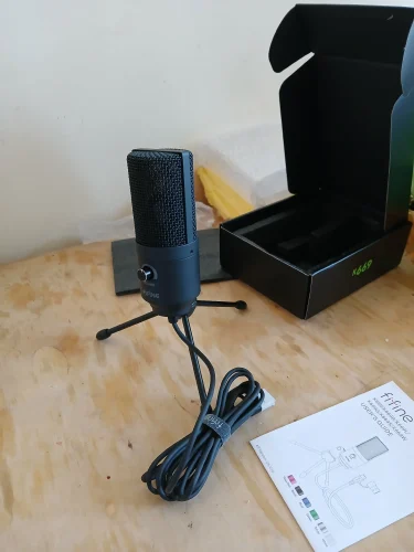 FIFINE USB Condenser Microphone with Gain Knob,Metal Recording photo review