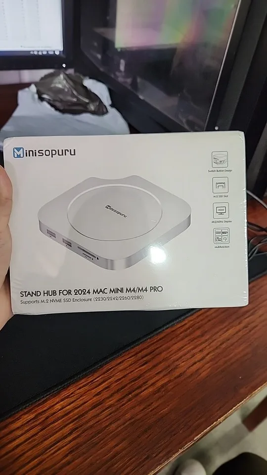 Minisopuru Mac Mini M4 Hub Dock Stand With photo review