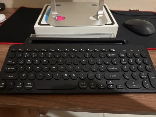 Tri-Mode Dual Bluetooth Keyboard BT5.0 3.0 2.4G Wireless photo review