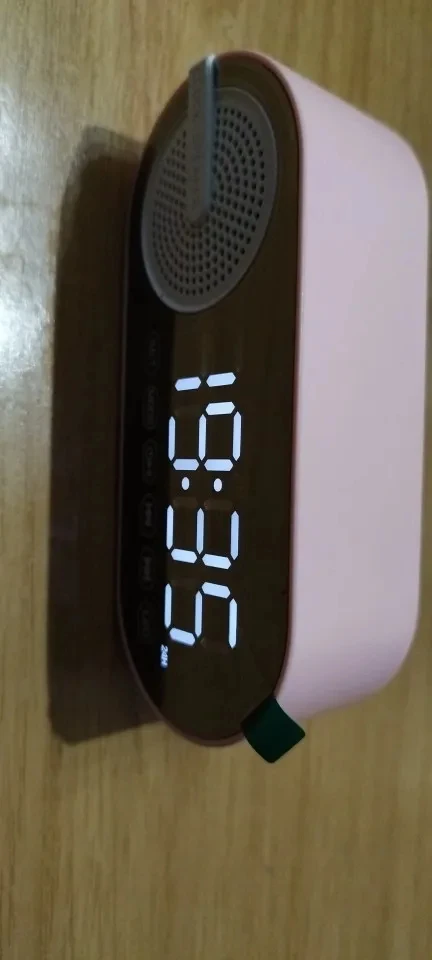 Alarm Clock Caixa De Som Bluetooth Speaker Portable photo review