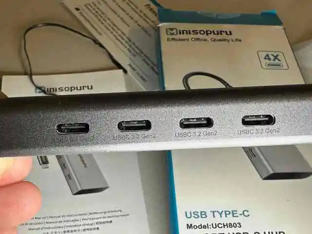 Minisopuru USB HUB 10Gbps USB Type c 3.2 photo review