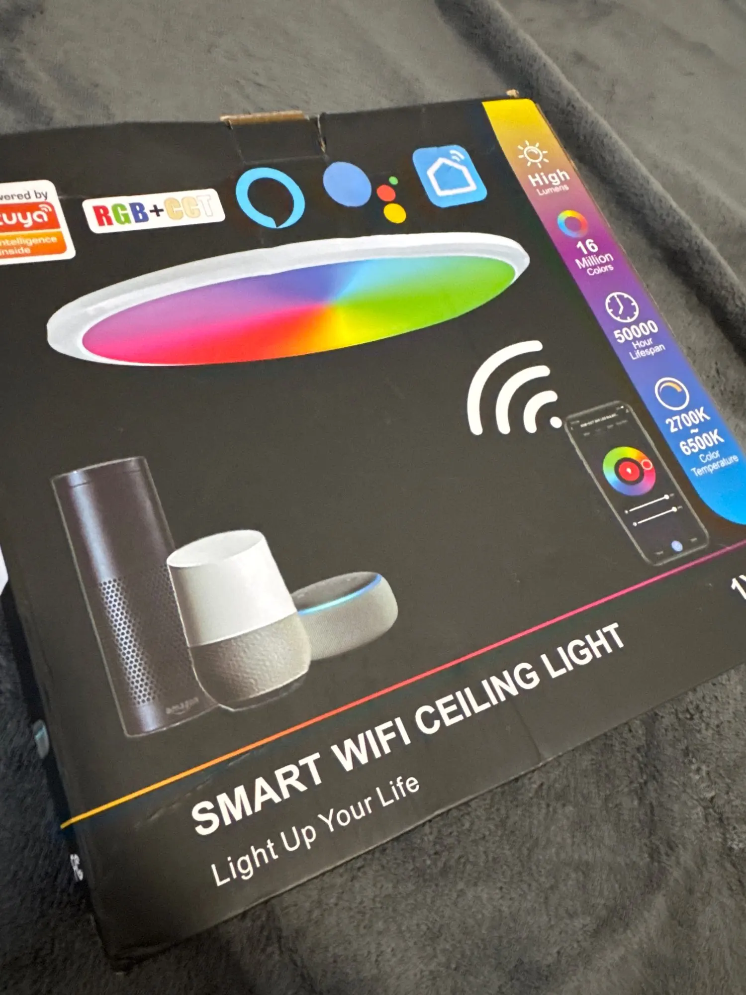 Tuya Smart WiFi Bluetooth LED Ceiling Light AC85-265V photo review