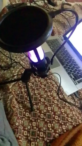 USB Microphone RGB Microfone Condensador noise reduction Wire photo review