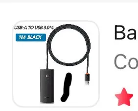 Baseus USB HUB Adapter 4 in 1 USB photo review