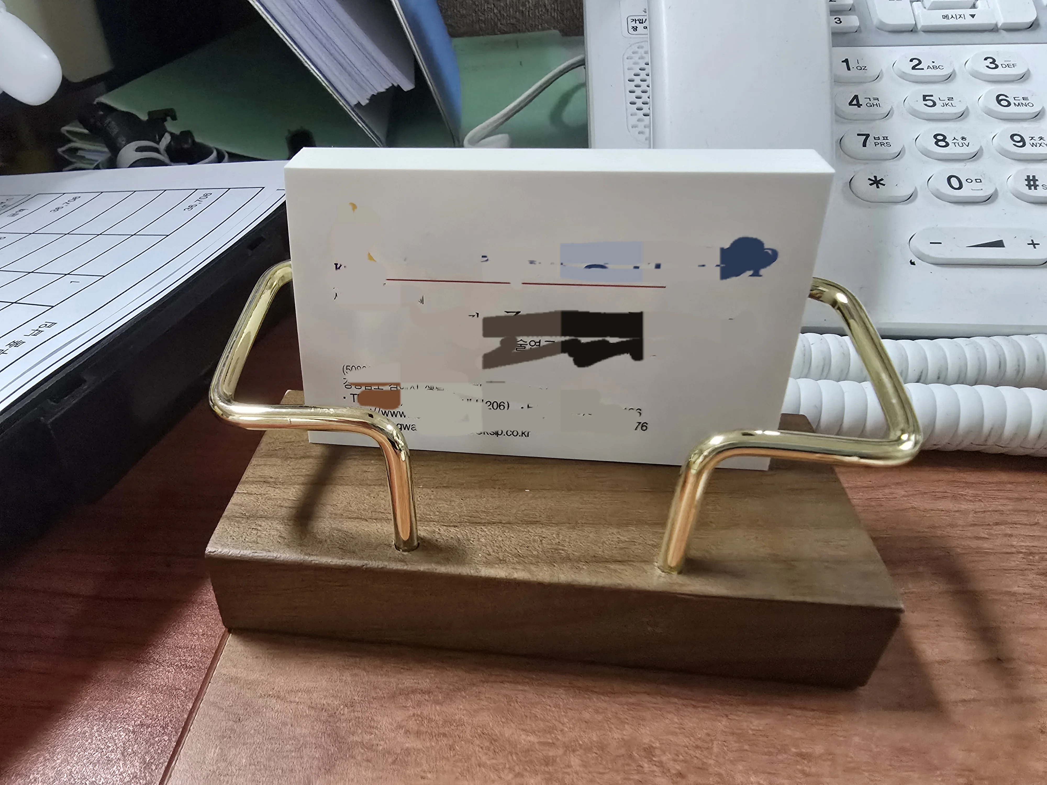 Business Card Holder Organizer Office Desk Display Stand photo review