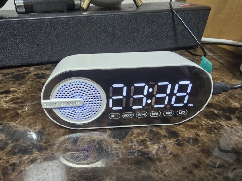 Alarm Clock Caixa De Som Bluetooth Speaker Portable photo review