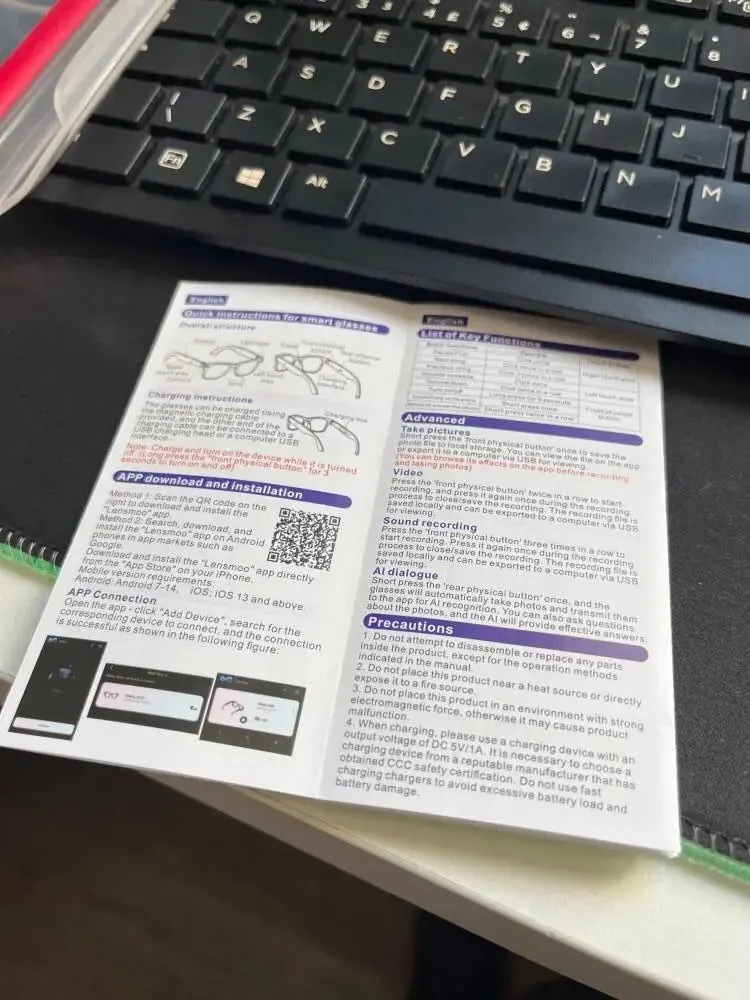 2025 smart glasses bluetooth camera Recording Videos AI photo review