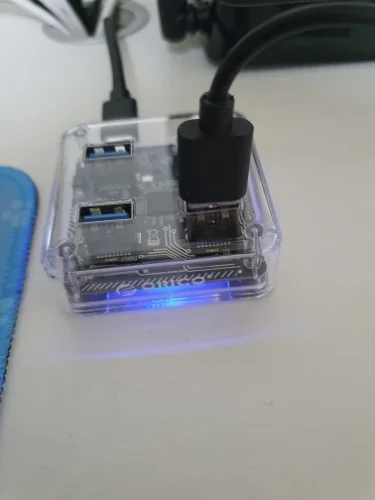 ORICO Transparent Usb C Hub 4 Port Expansion photo review