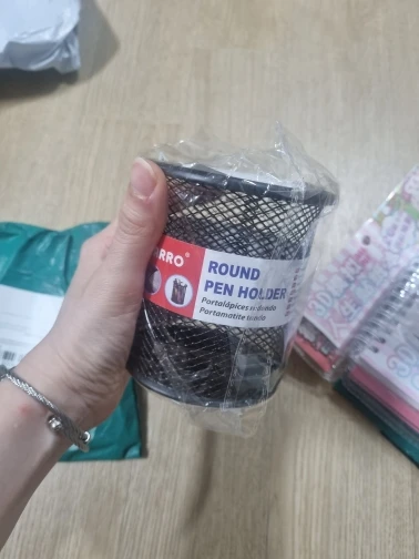 MOTARRO 1Pcs Pencil Holder Office Desk Metal Mesh photo review