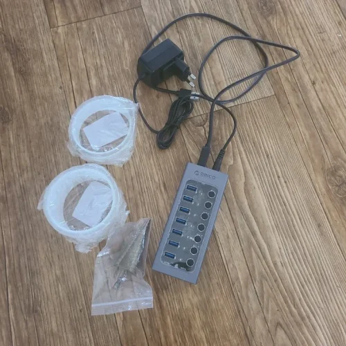 ORICO USB3.0 Hub Aluminum Industrial 7-Port Splitter Split photo review