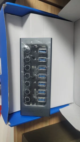 ORICO USB3.0 Hub Aluminum Industrial 7-Port Splitter Split photo review