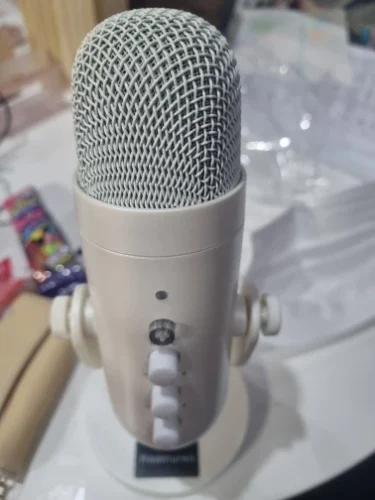 Haomuren USB Condenser Microphone Pink Studio Recording Mic photo review