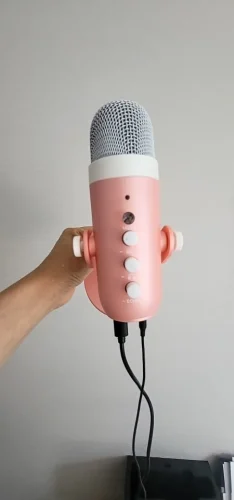 Haomuren USB Condenser Microphone Pink Studio Recording Mic photo review