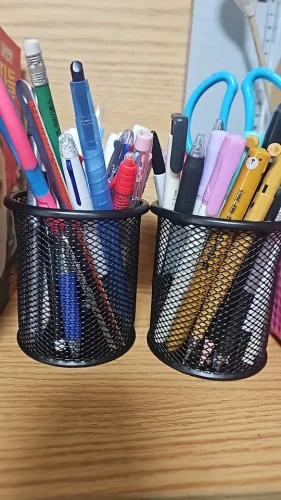 MOTARRO 1Pcs Pencil Holder Office Desk Metal Mesh photo review