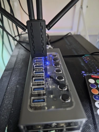 ORICO USB3.0 Hub Aluminum Industrial 7-Port Splitter Split photo review