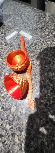 3D Printed Snake with Egg Joint Mobility Simulate photo review