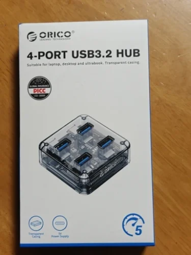 ORICO Transparent Usb C Hub 4 Port Expansion photo review