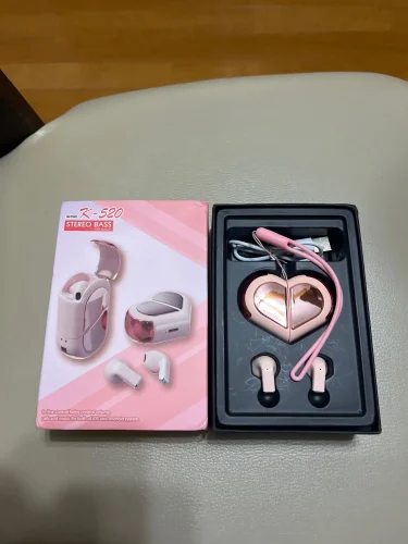 Heart-shaped Rotatable Wireless Bluetooth Earphones Stereo Sound Headphones photo review