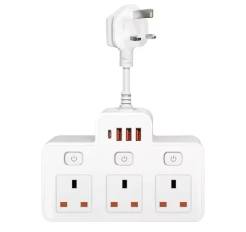 UK AC Plug Power Strip Wall Mounted Independent photo review