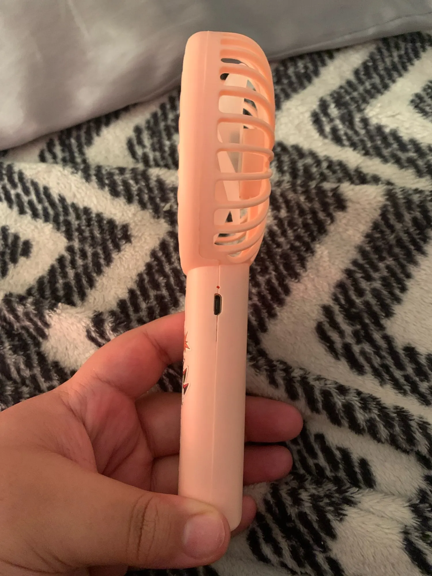 Mini USB Charging Handheld Fan Desktop Small Fan photo review