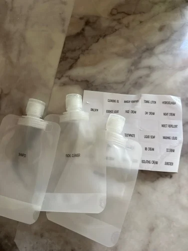 3 size 30-100ml Lotion Dispenser Bag Travel Reusable photo review