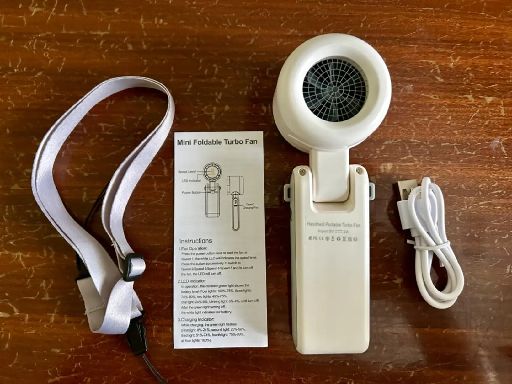 Handheld Small Fan Portable Folding High-speed Turbo Fans photo review