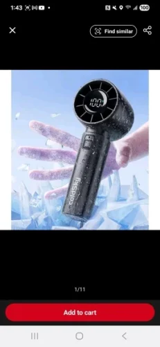 coldSky Portable Handheld Fan 4000mAh Battery Operated with photo review