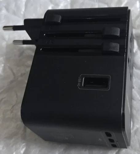 Universal Travel Adapter with 3 Type-C 2 USB photo review