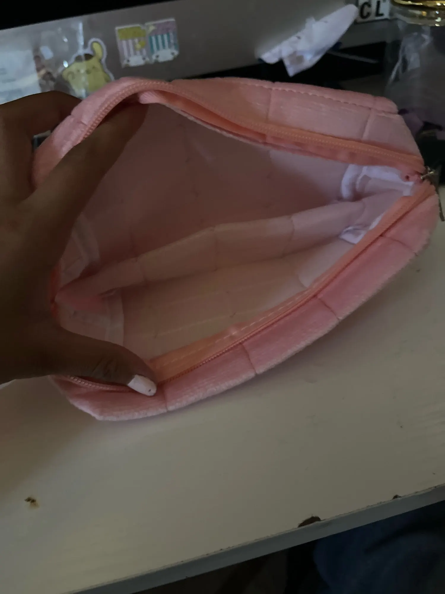 Cute Plush Makeup Bag for Women Portable Travel photo review